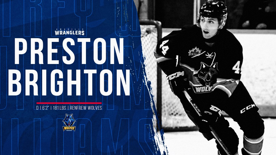Wranglers tender Defenseman Preston Brighton